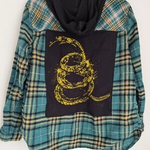 GADSDEN FLAG Upcycled Flannel Jacket